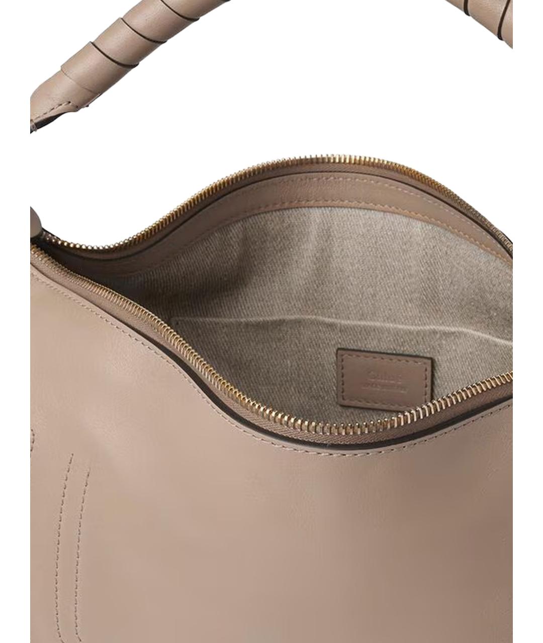 CHLOE Бежевая кожаная сумка через плечо, фото 4