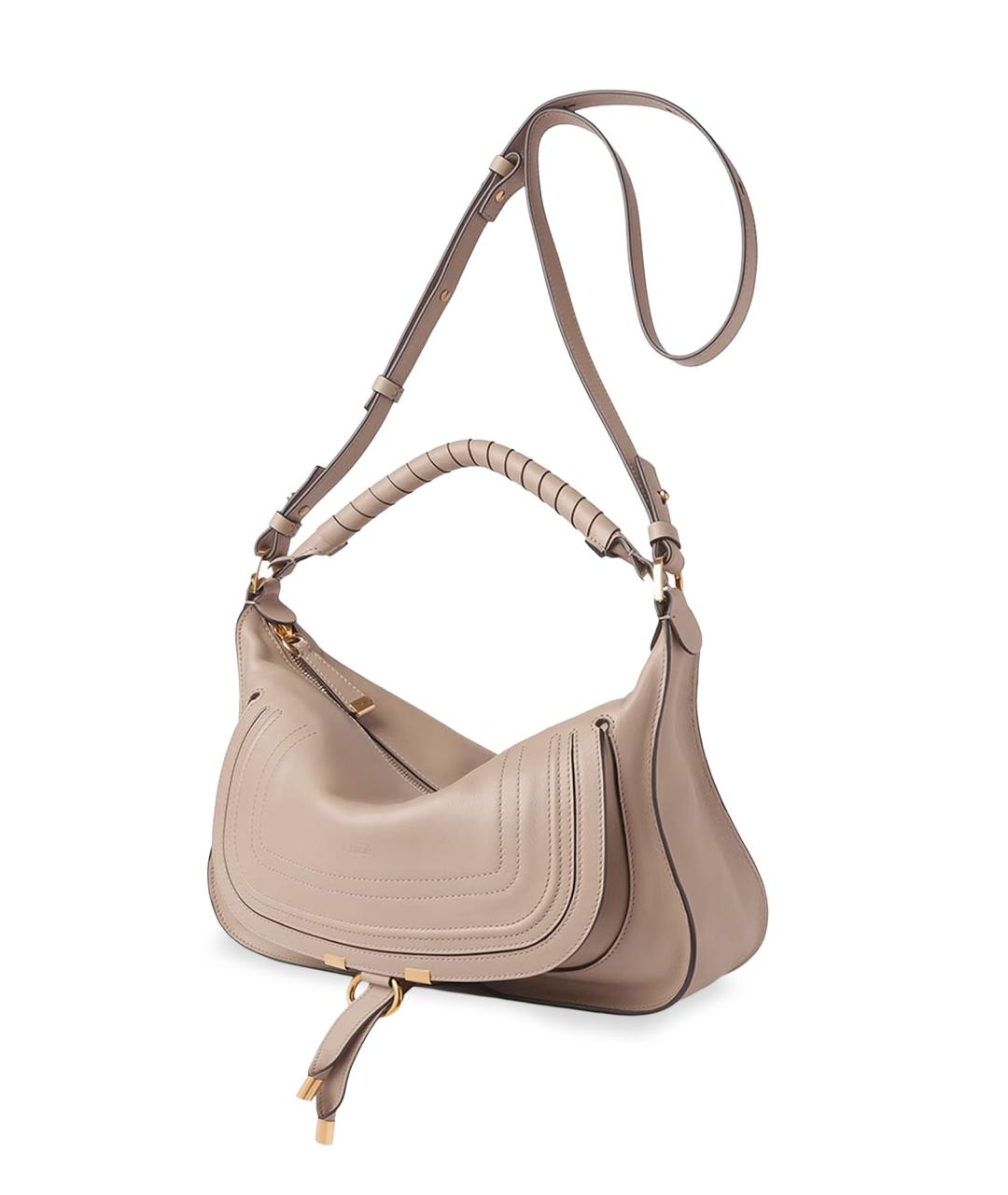 CHLOE Бежевая кожаная сумка через плечо, фото 3