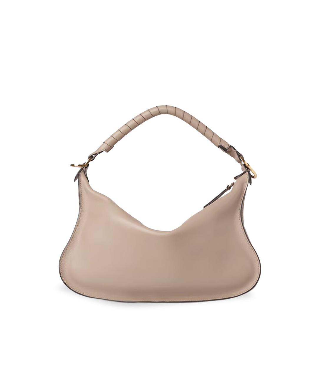 CHLOE Бежевая кожаная сумка через плечо, фото 2