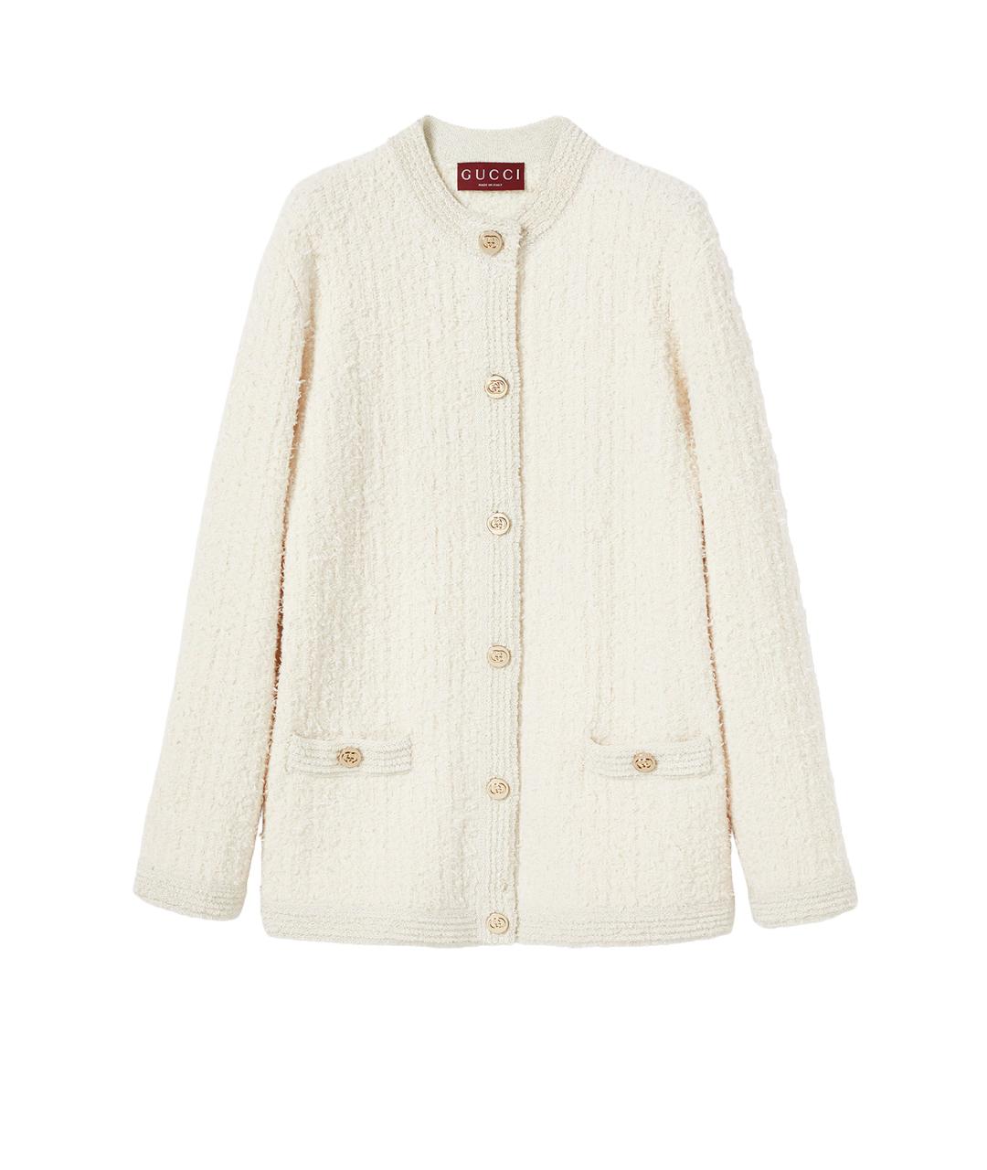 GUCCI Бежевый шерстяной кардиган, фото 1