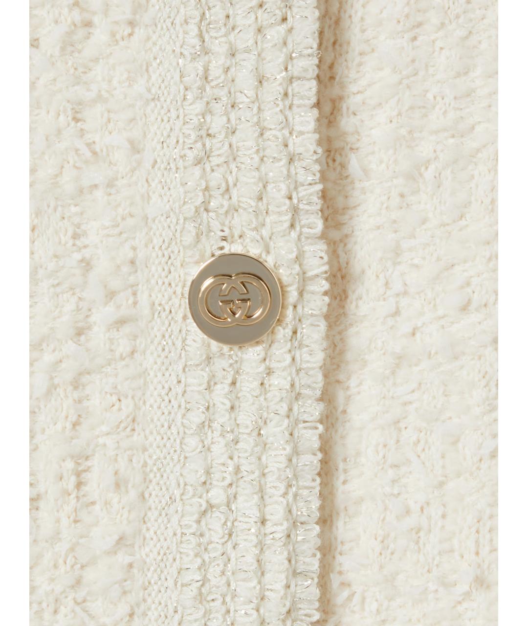 GUCCI Бежевый шерстяной кардиган, фото 3