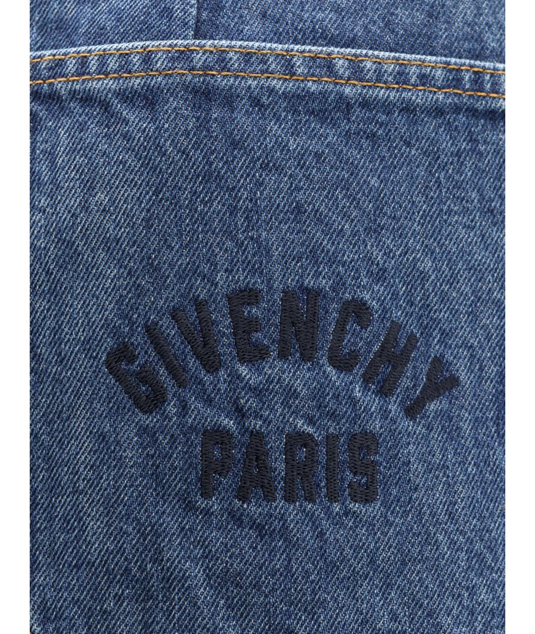 GIVENCHY Синяя хлопковая юбка мини, фото 3