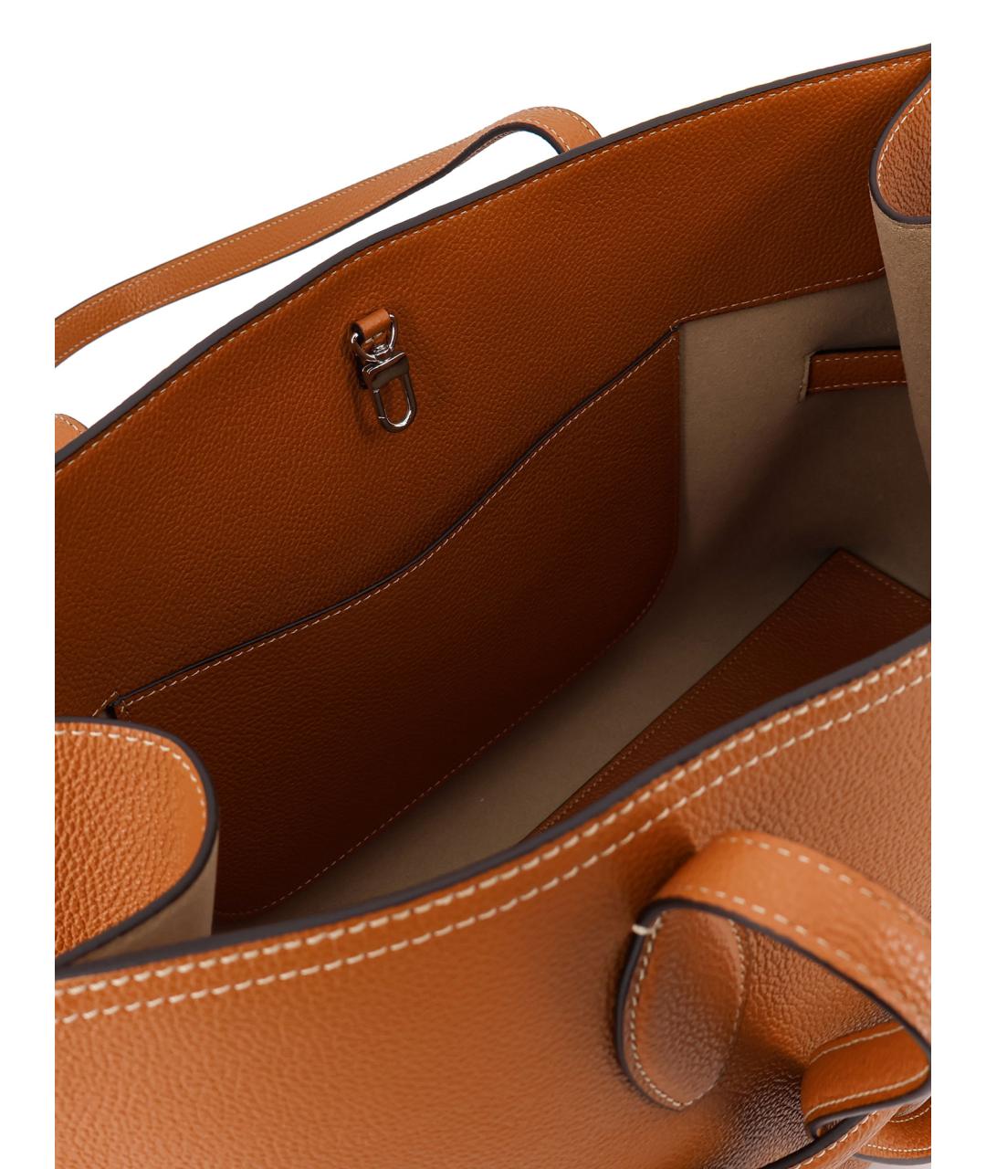 TOTEME Коричневая кожаная сумка тоут, фото 4