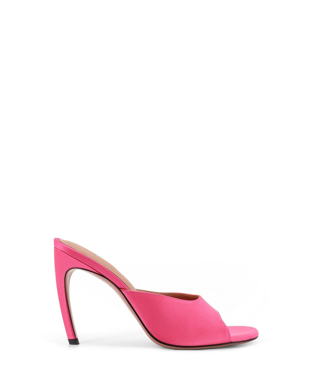 THE ATTICO Розовые текстильные мюли, фото 1