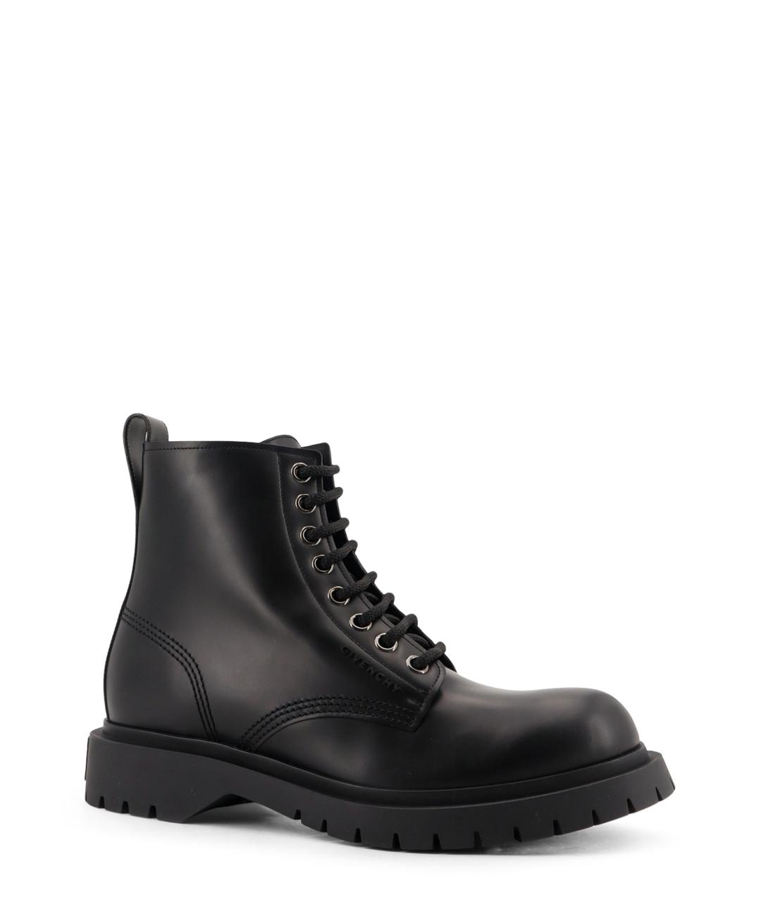 GIVENCHY Черные кожаные высокие ботинки, фото 2