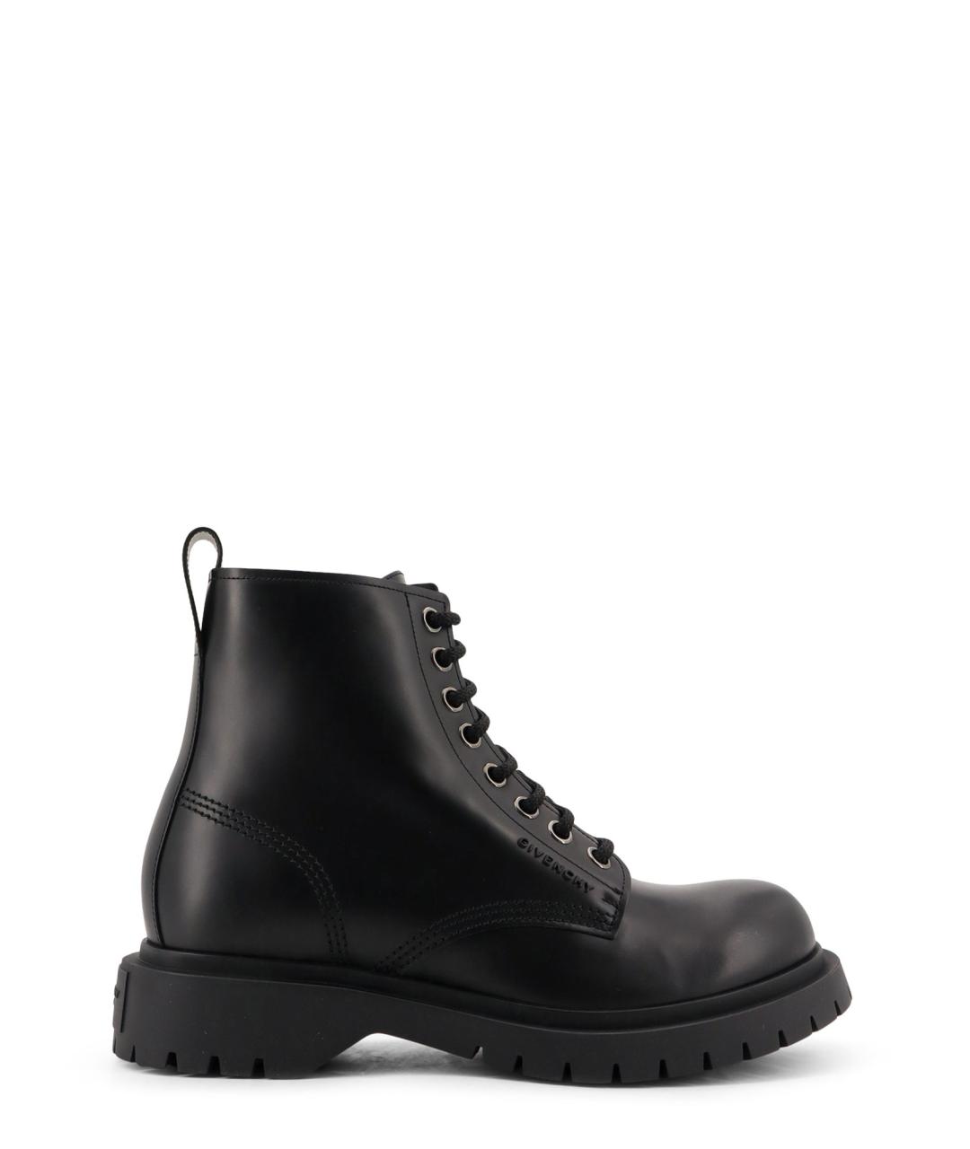 GIVENCHY Черные кожаные высокие ботинки, фото 1