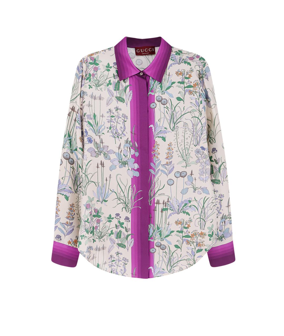 GUCCI Мульти шелковая рубашка, фото 1