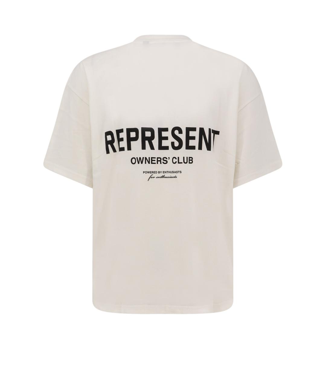 REPRESENT Бежевая хлопковая футболка, фото 2