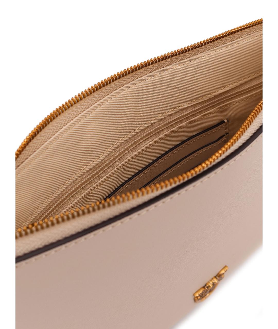 PINKO Бежевая кожаная сумка через плечо, фото 4