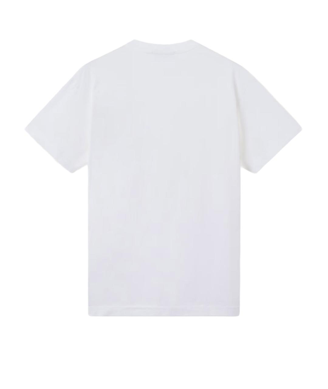 STONE ISLAND Белая хлопковая футболка, фото 2