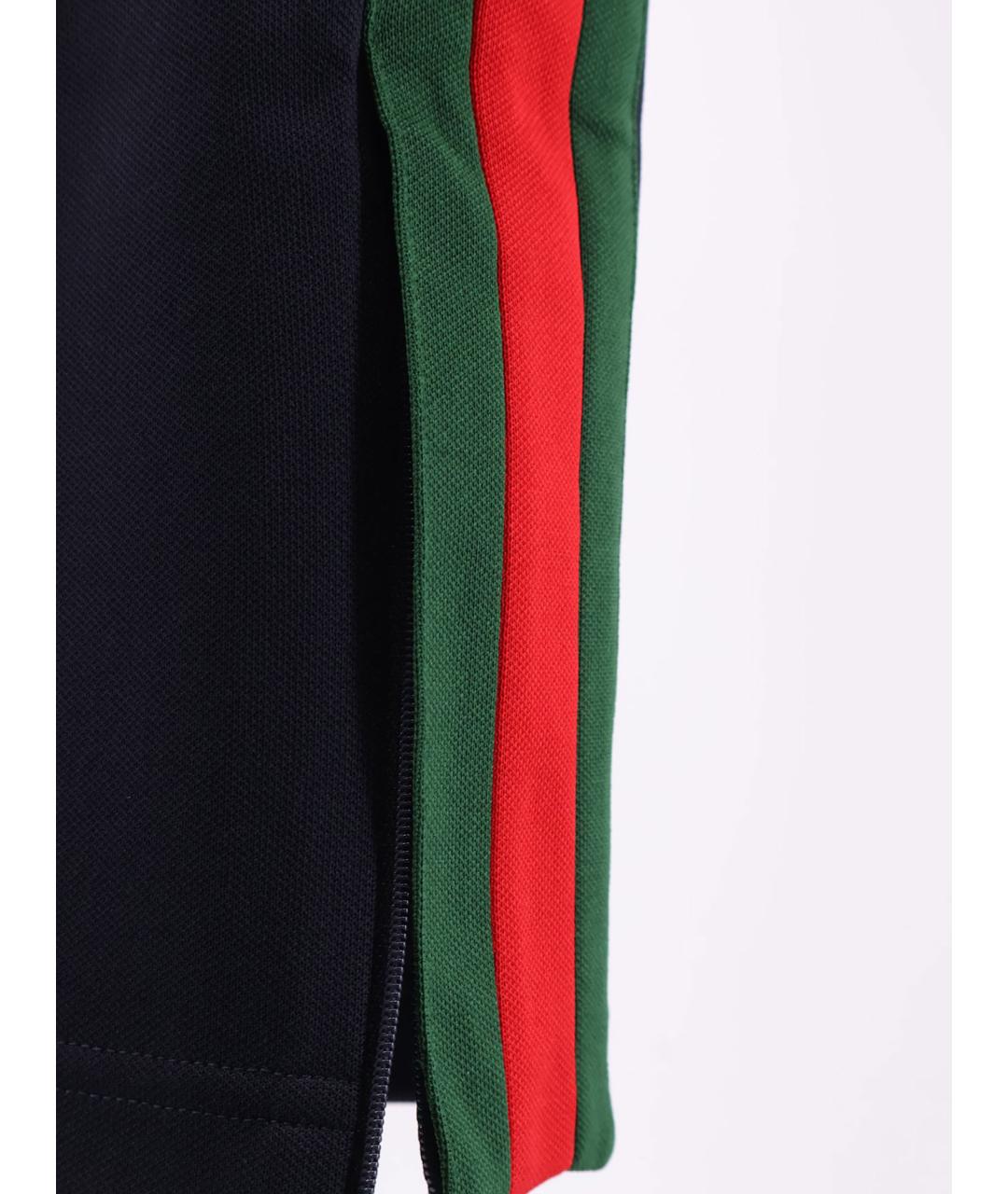 GUCCI Темно-синие полиэстеровые повседневные брюки, фото 3