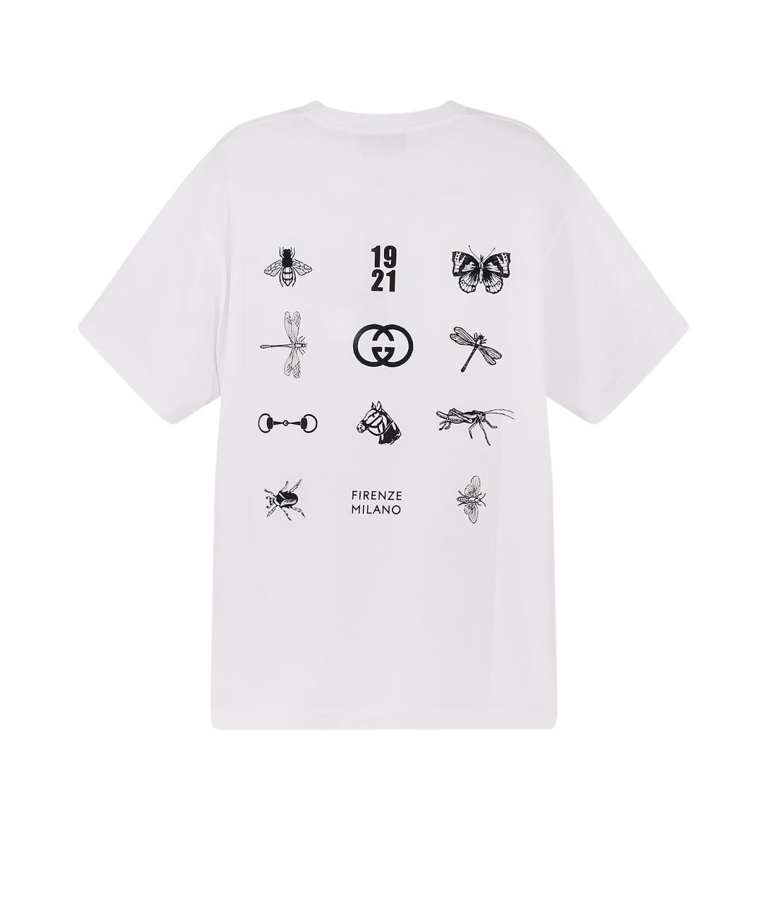 GUCCI Белая хлопковая футболка, фото 2