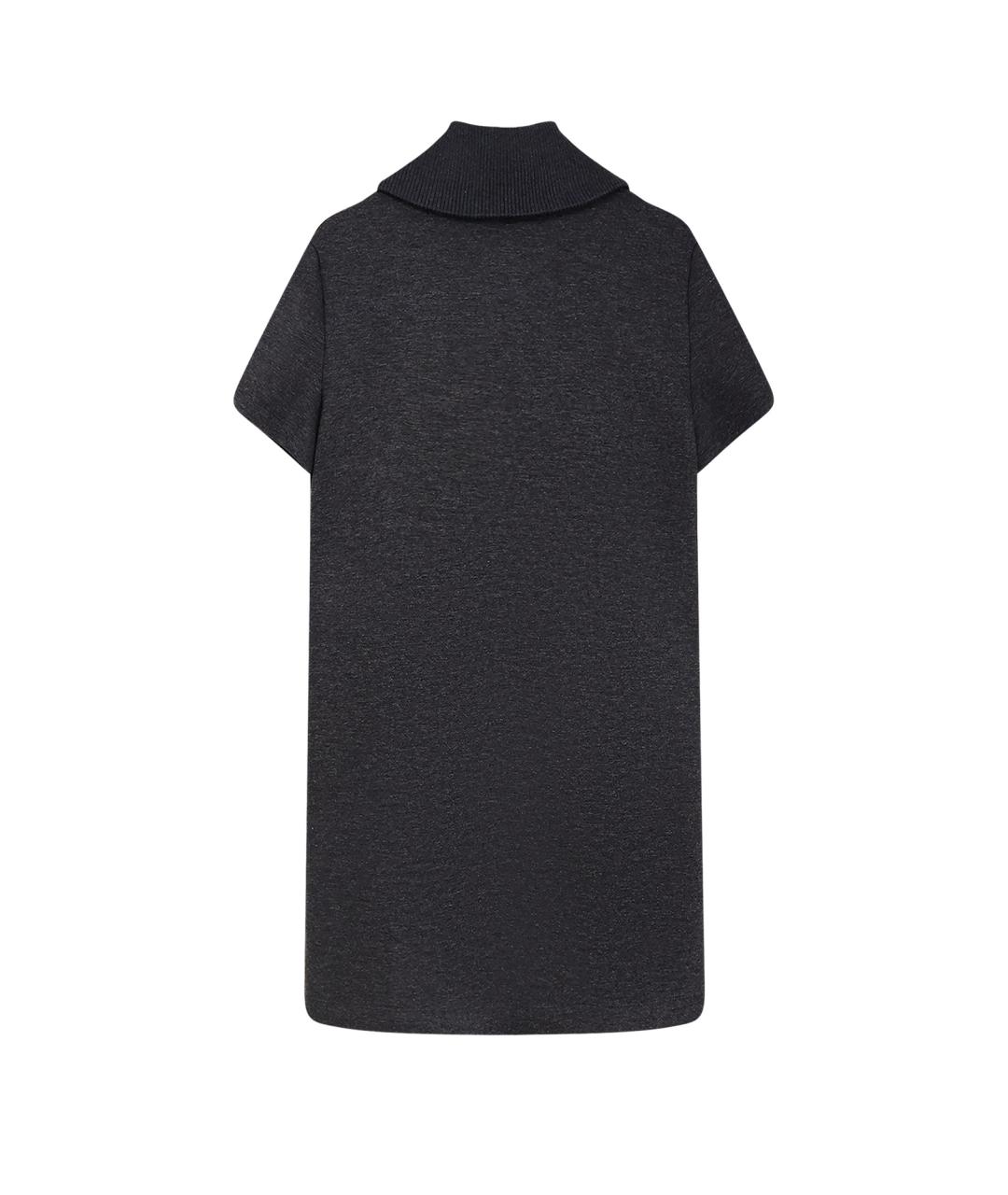 GUCCI Серое вискозное повседневное платье, фото 2