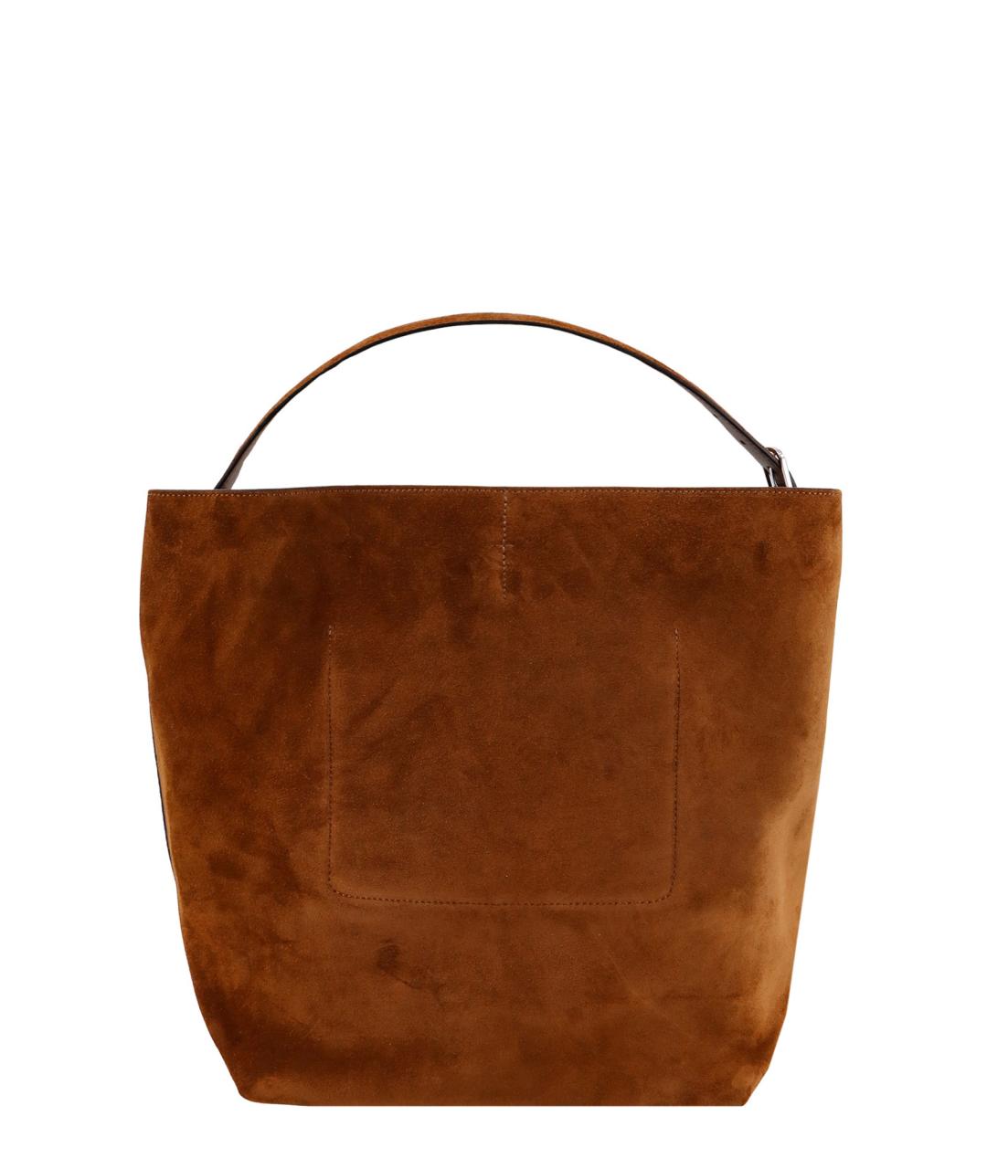 TOTEME Коричневая замшевая сумка тоут, фото 2