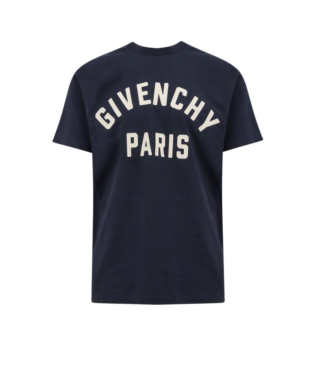 GIVENCHY Синяя хлопковая футболка, фото 1