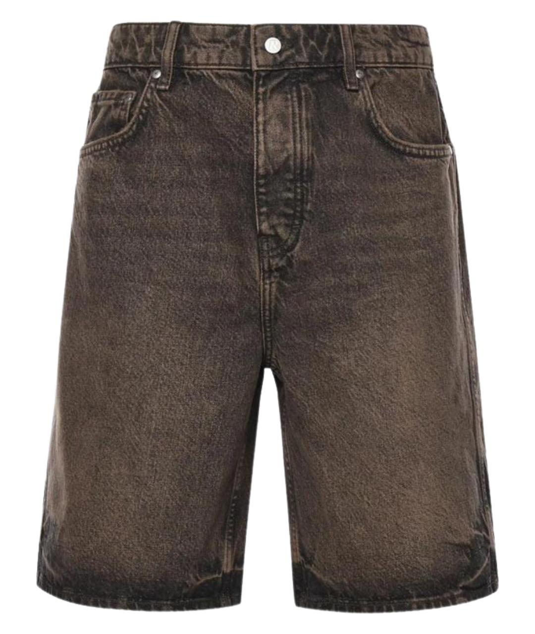 REPRESENT Коричневые хлопковые шорты, фото 1