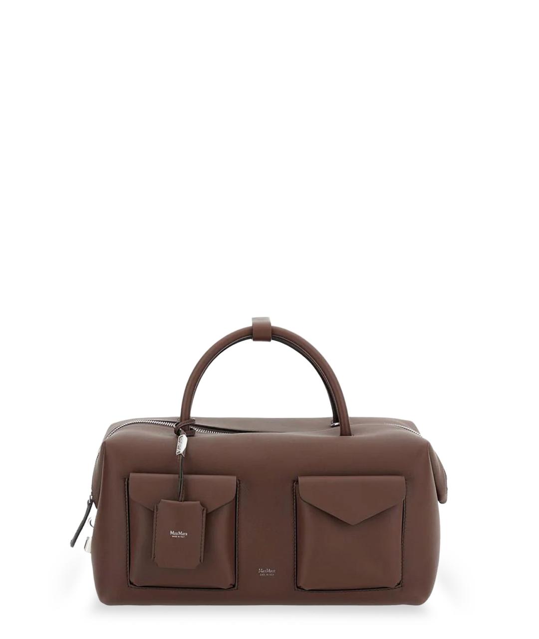 MAX MARA Коричневая кожаная сумка тоут, фото 1