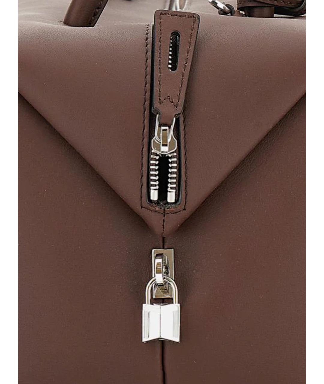 MAX MARA Коричневая кожаная сумка тоут, фото 4