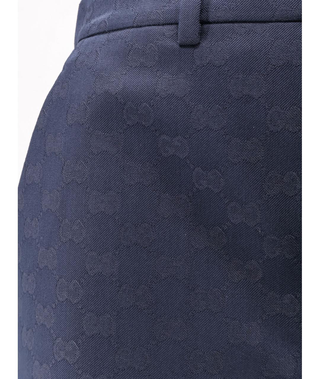 GUCCI Темно-синие полиэстеровые шорты, фото 3