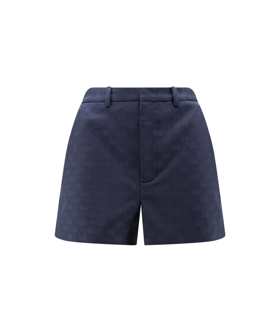 GUCCI Темно-синие полиэстеровые шорты, фото 1
