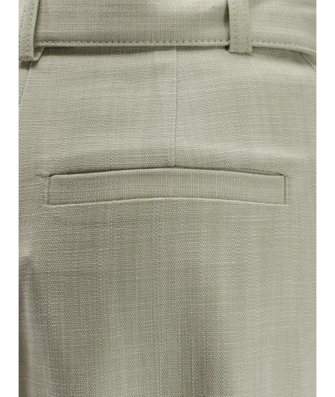 PINKO Серые вискозные прямые брюки, фото 3