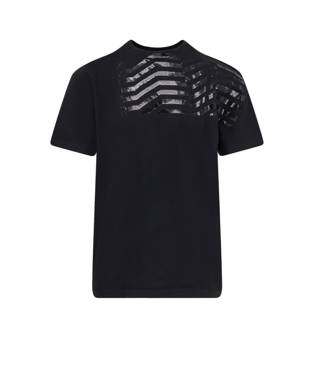 GOLDEN GOOSE DELUXE BRAND Черная хлопковая футболка, фото 1