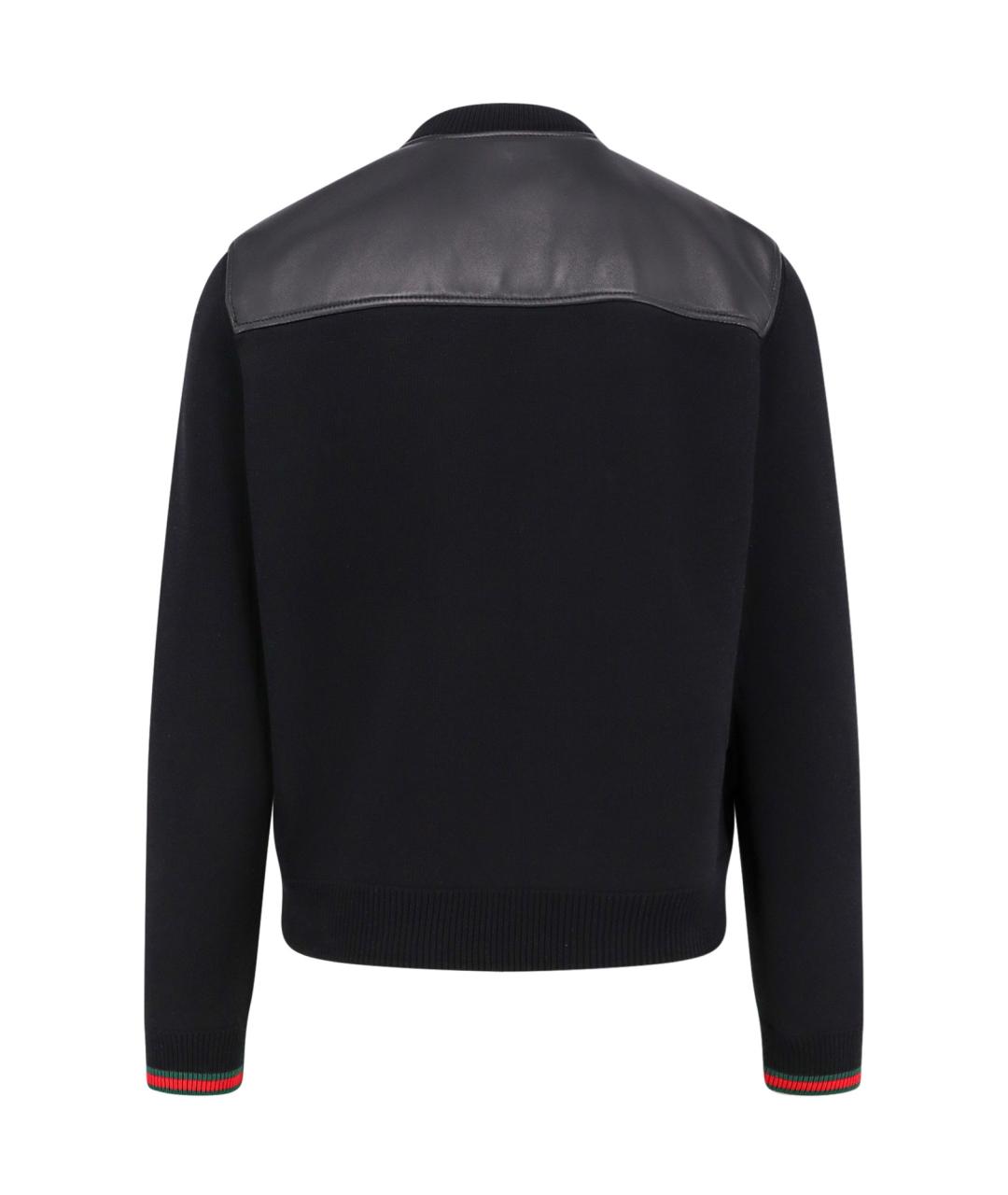 GUCCI Черная кожаная куртка, фото 2