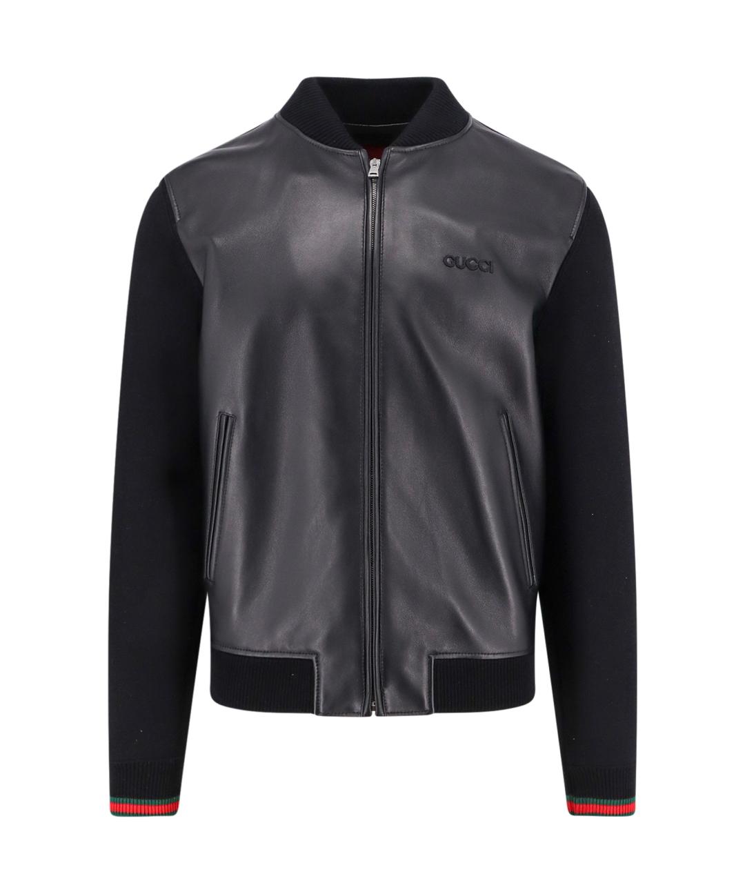 GUCCI Черная кожаная куртка, фото 1