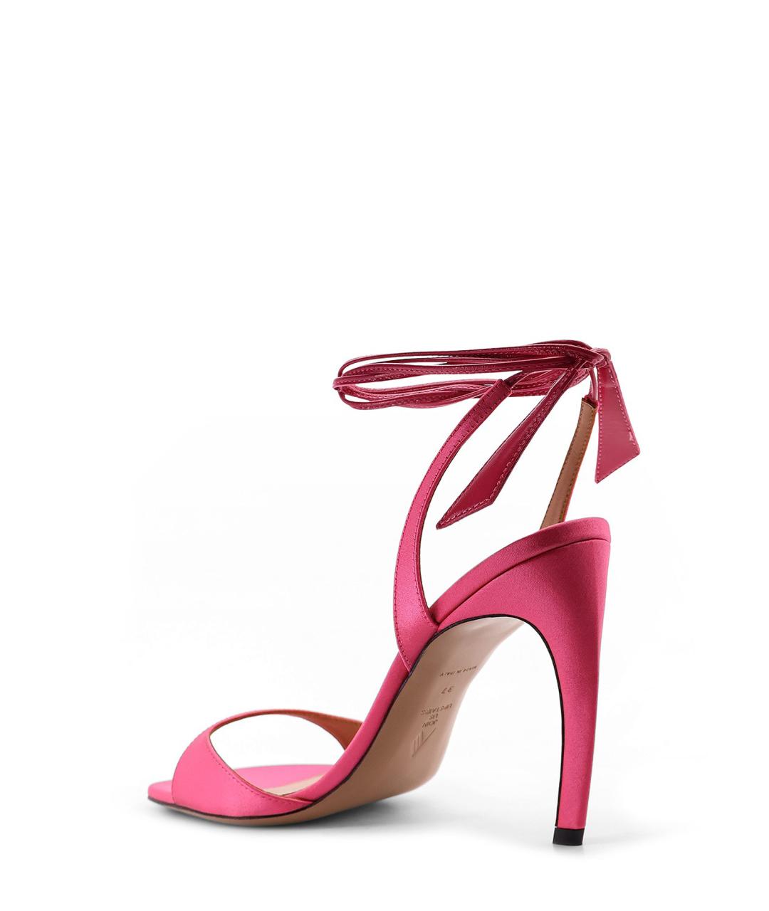 THE ATTICO Розовые текстильные босоножки, фото 3