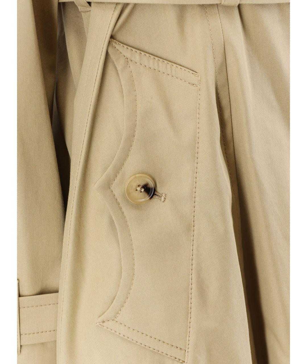 BURBERRY Бежевый хлопковый тренч/плащ, фото 3