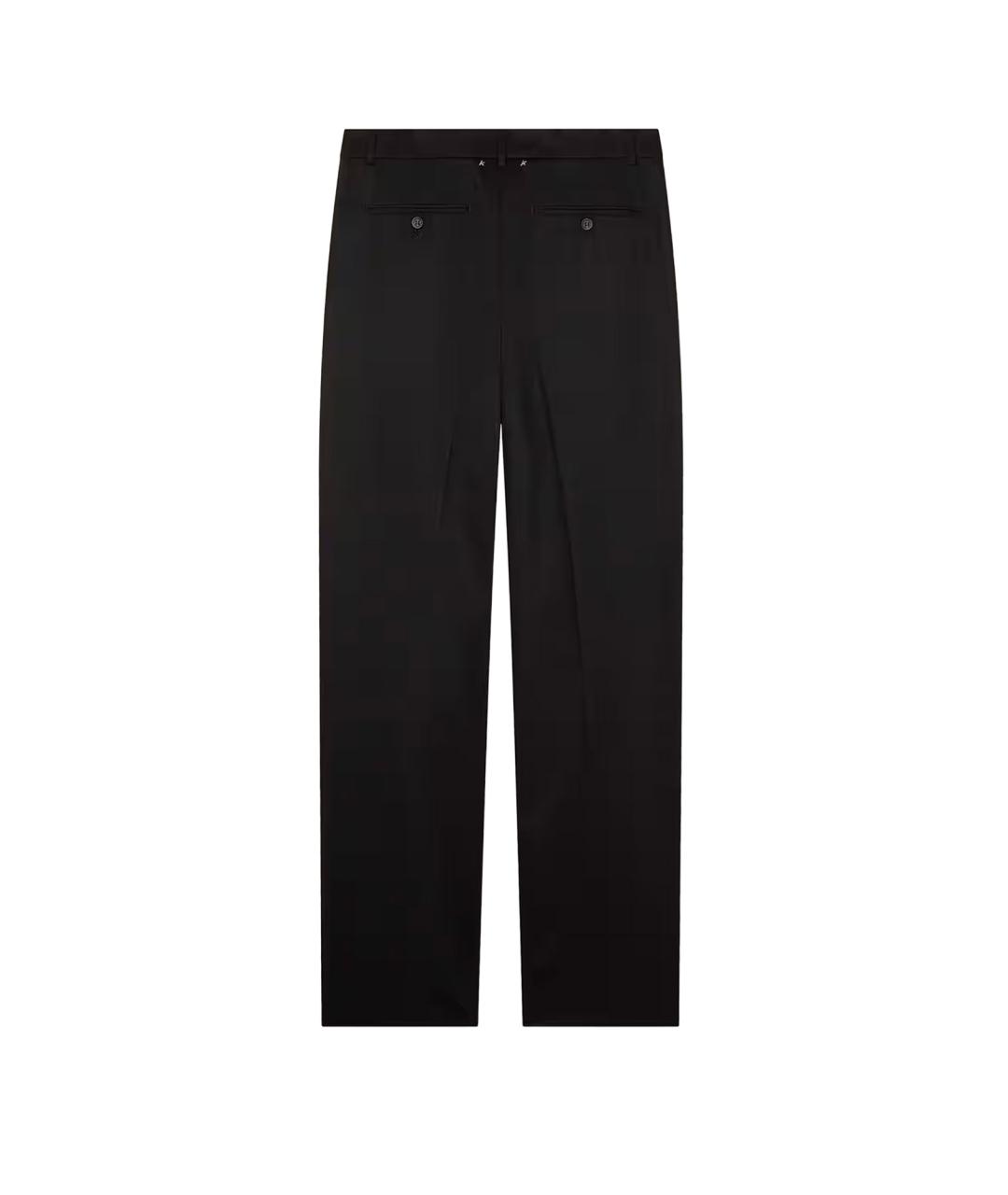 GOLDEN GOOSE DELUXE BRAND Черные шерстяные классические брюки, фото 2