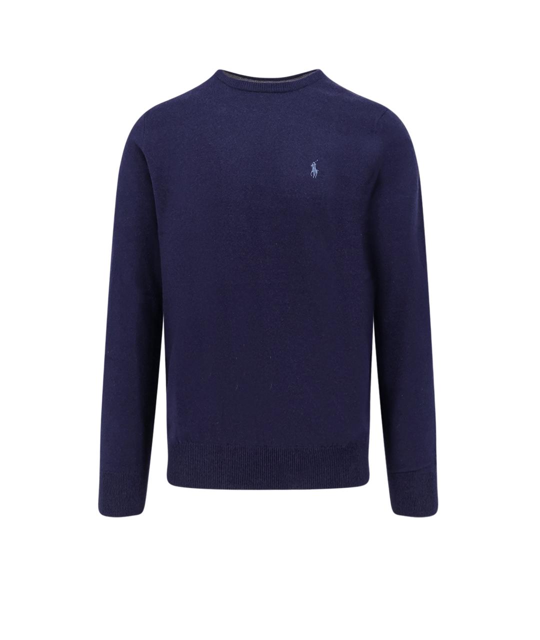POLO RALPH LAUREN Темно-синий шерстяной джемпер / свитер, фото 1