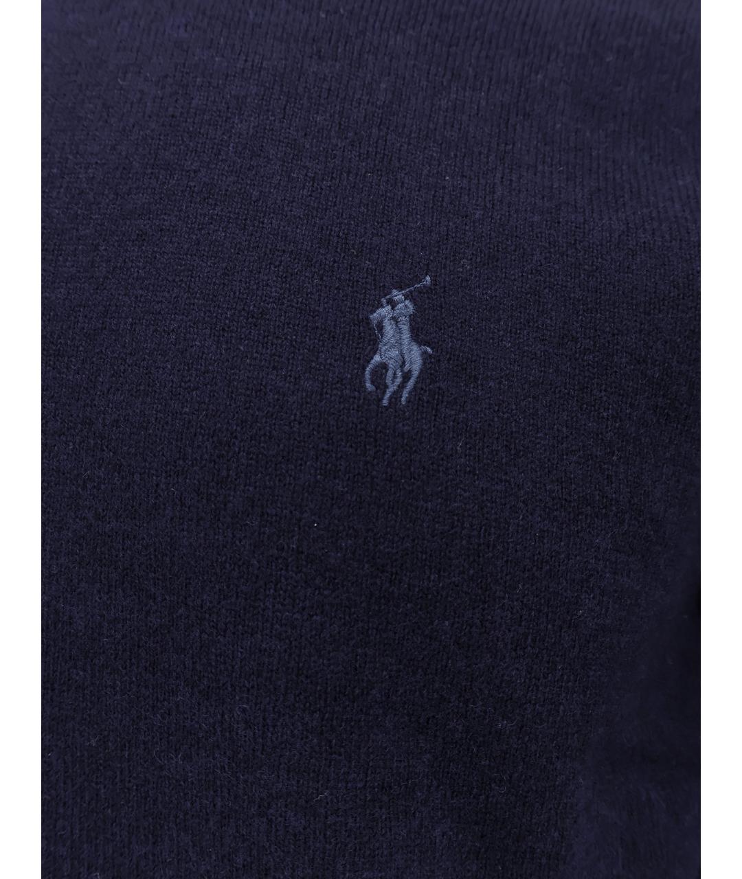 POLO RALPH LAUREN Темно-синий шерстяной джемпер / свитер, фото 3