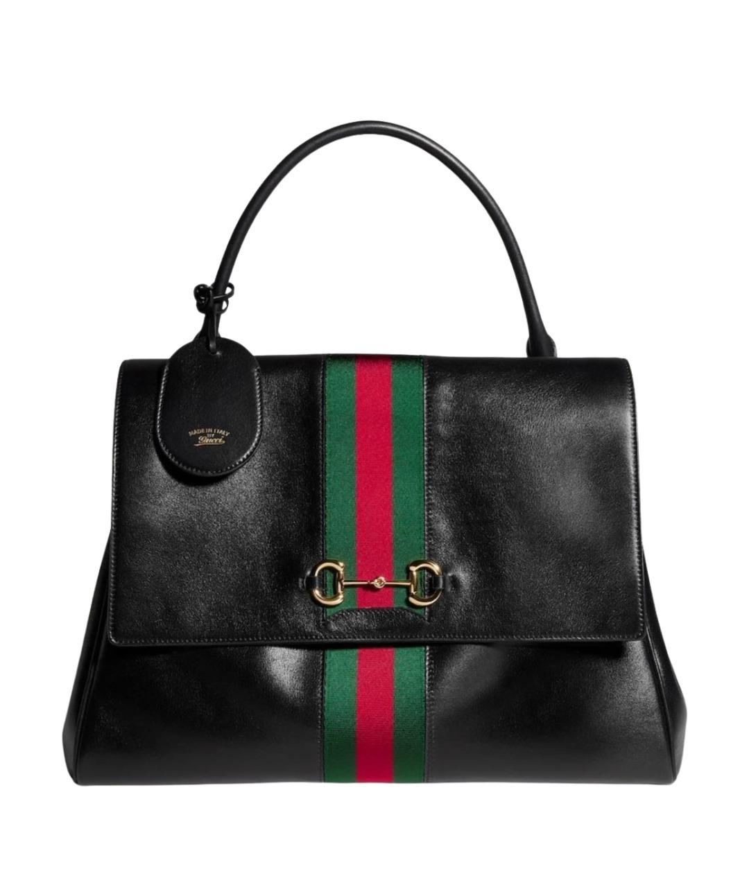 GUCCI Черная кожаная сумка через плечо, фото 1