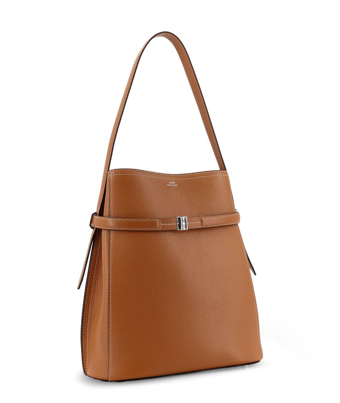 TOTEME Коричневая кожаная сумка через плечо, фото 3