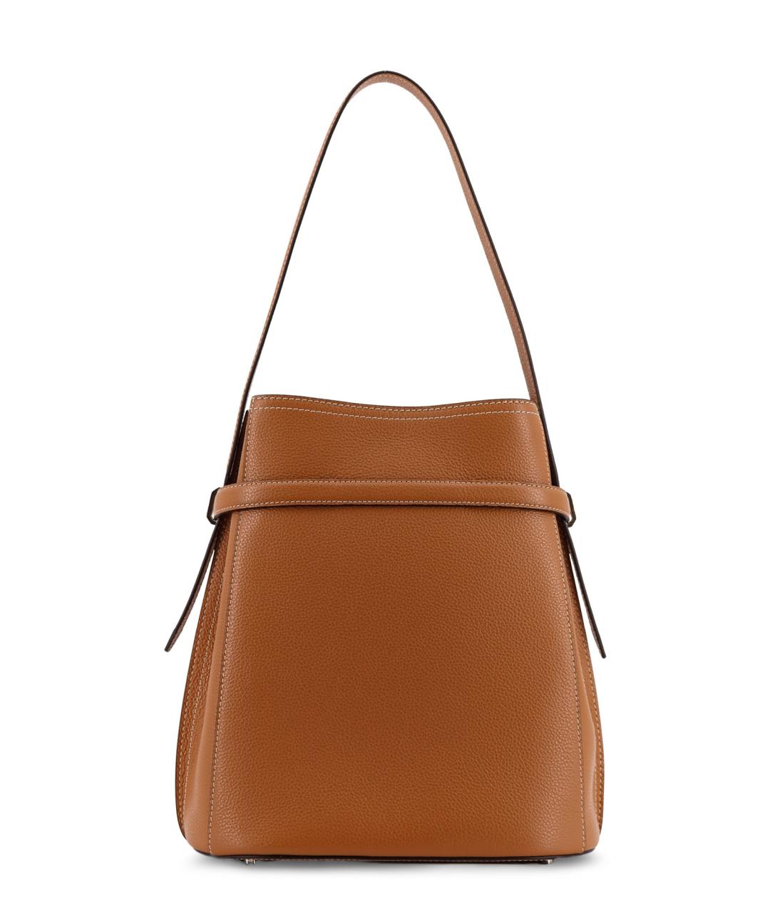 TOTEME Коричневая кожаная сумка через плечо, фото 2