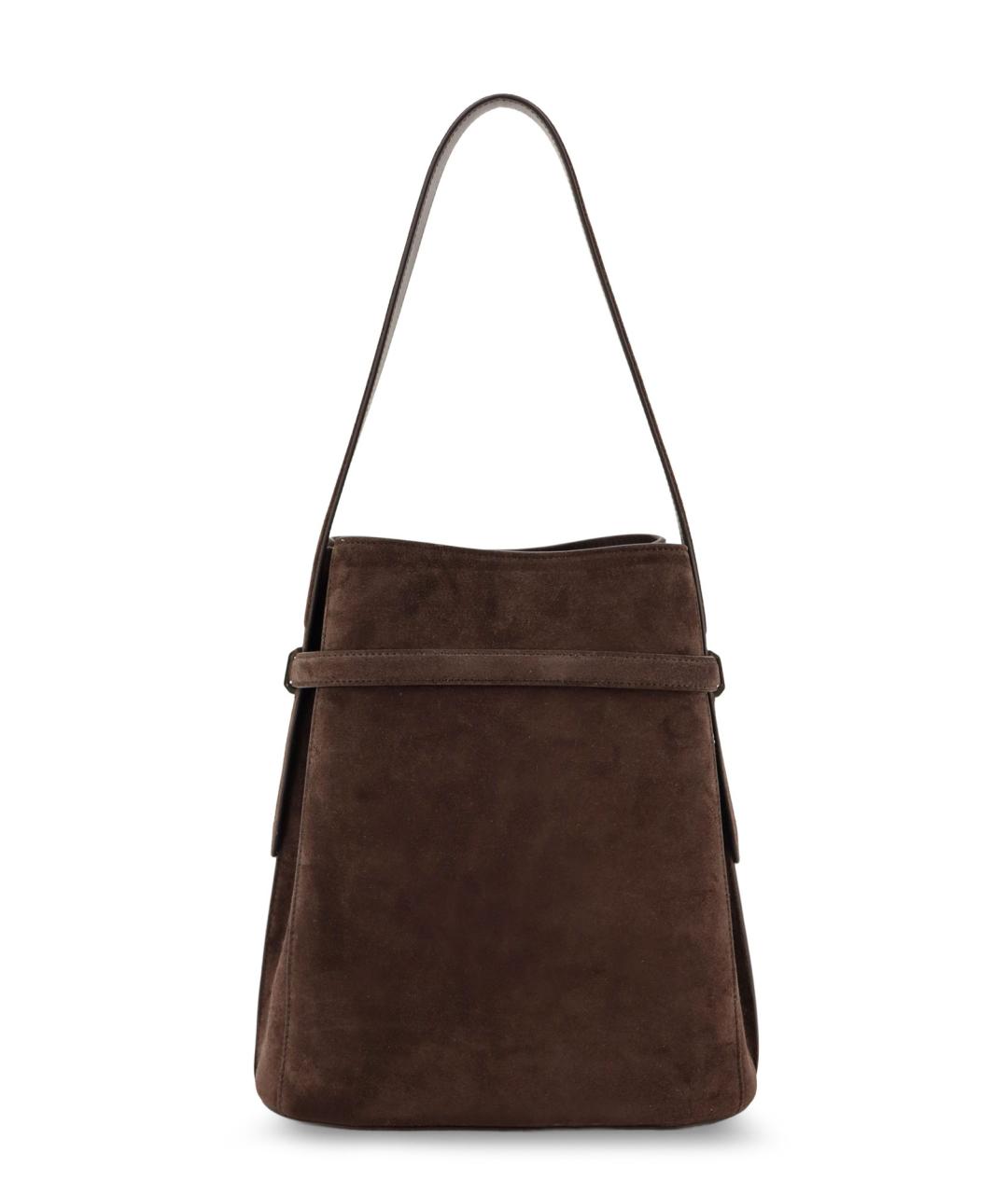 TOTEME Коричневая замшевая сумка через плечо, фото 2