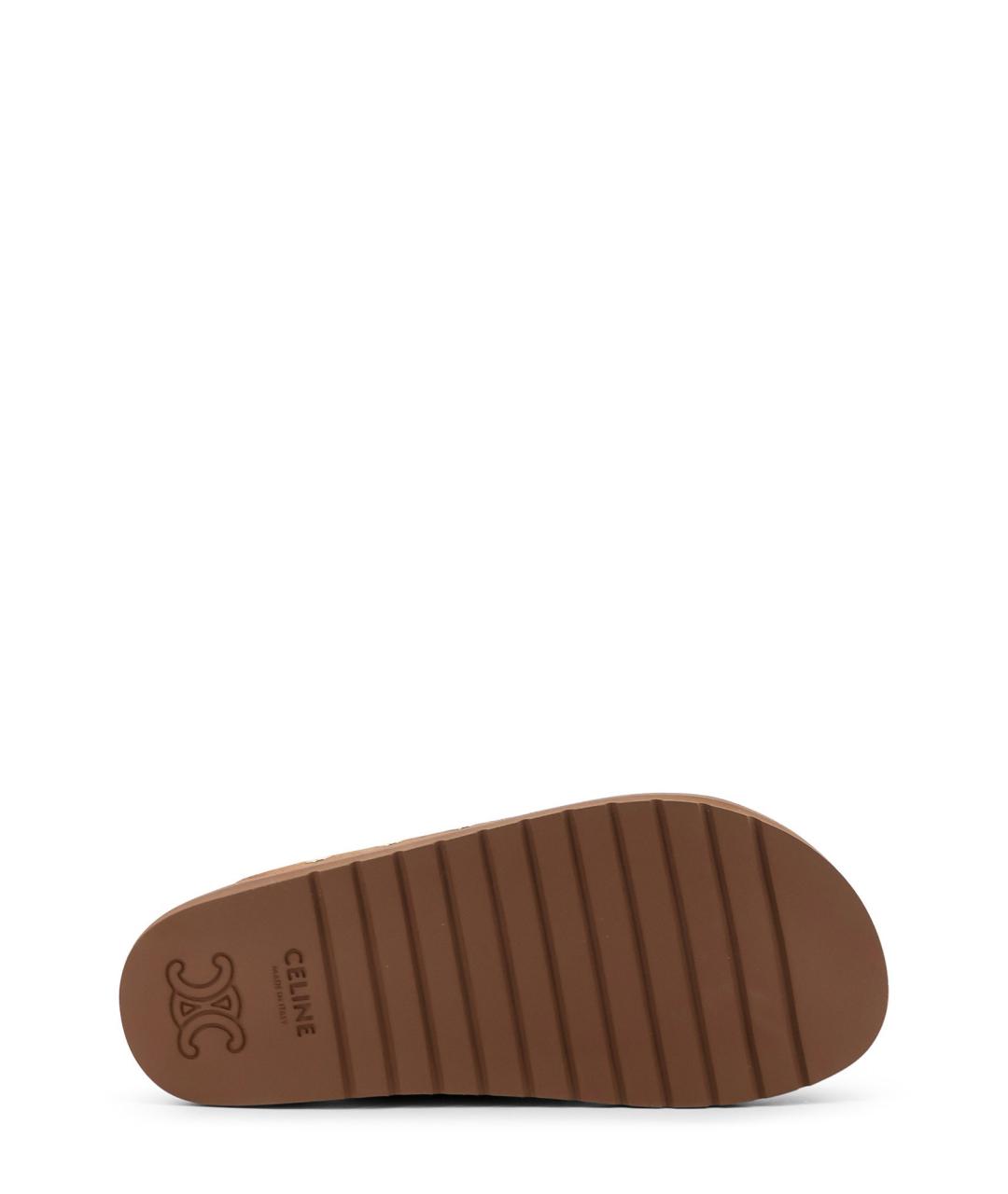CELINE Коричневые замшевые сабо, фото 4