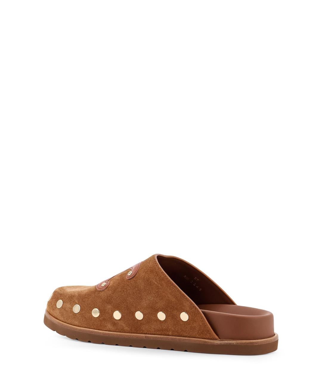 CELINE Коричневые замшевые сабо, фото 3