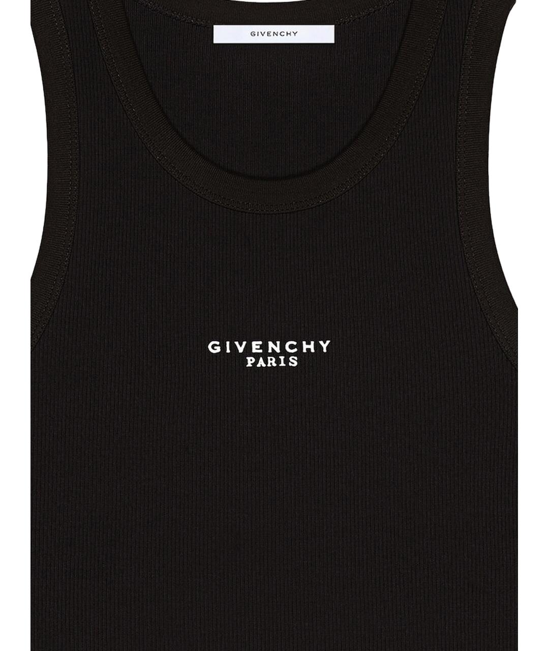 GIVENCHY Черная хлопковая майка, фото 3