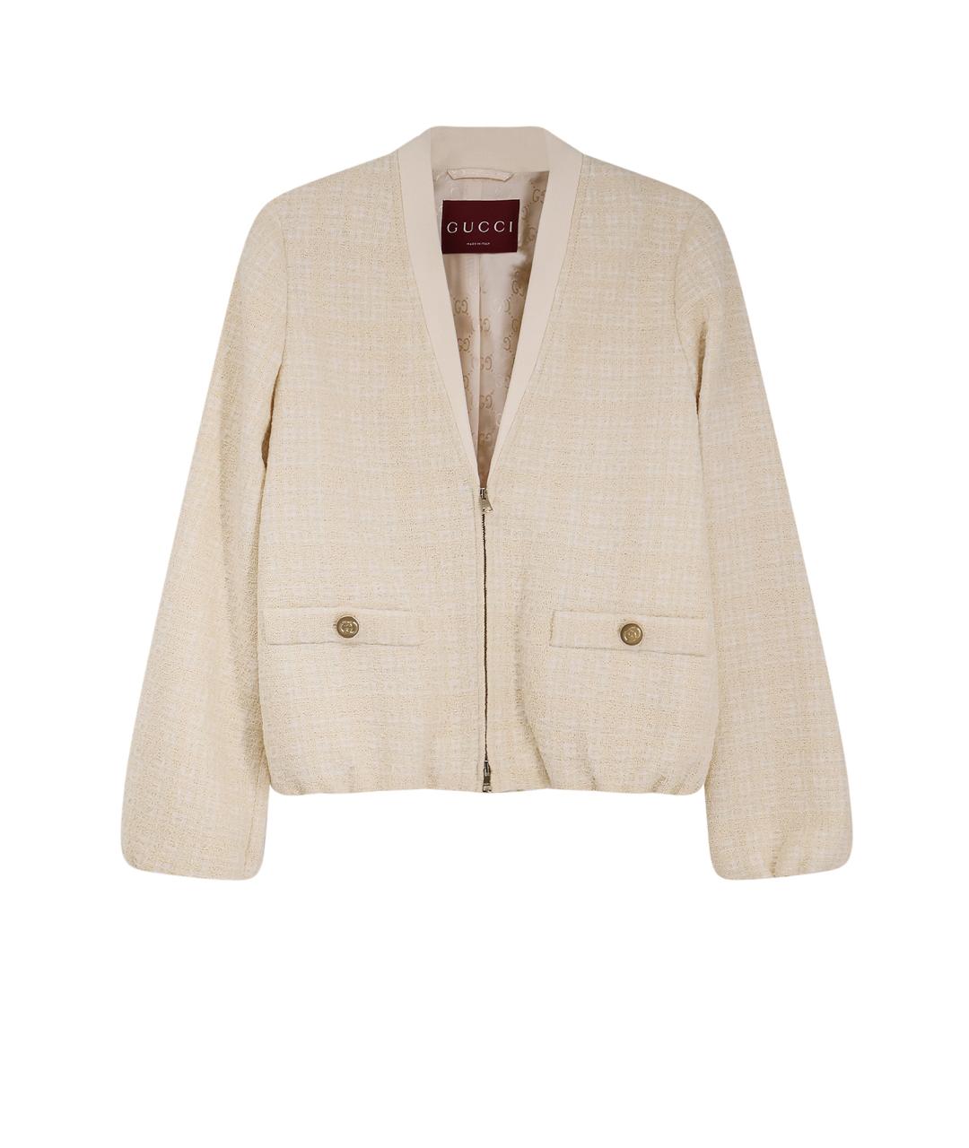 GUCCI Бежевая хлопковая куртка, фото 1