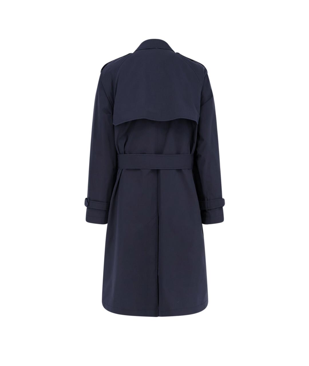 BURBERRY Синий полиэстеровый тренч / плащ, фото 2