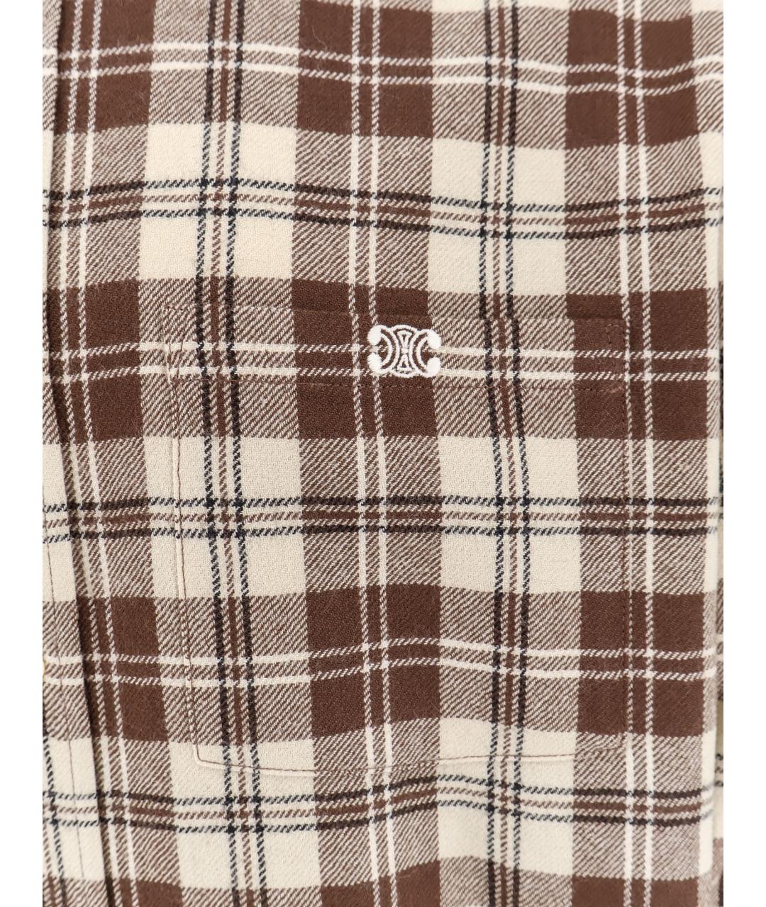 CELINE Мульти шерстяная кэжуал рубашка, фото 3