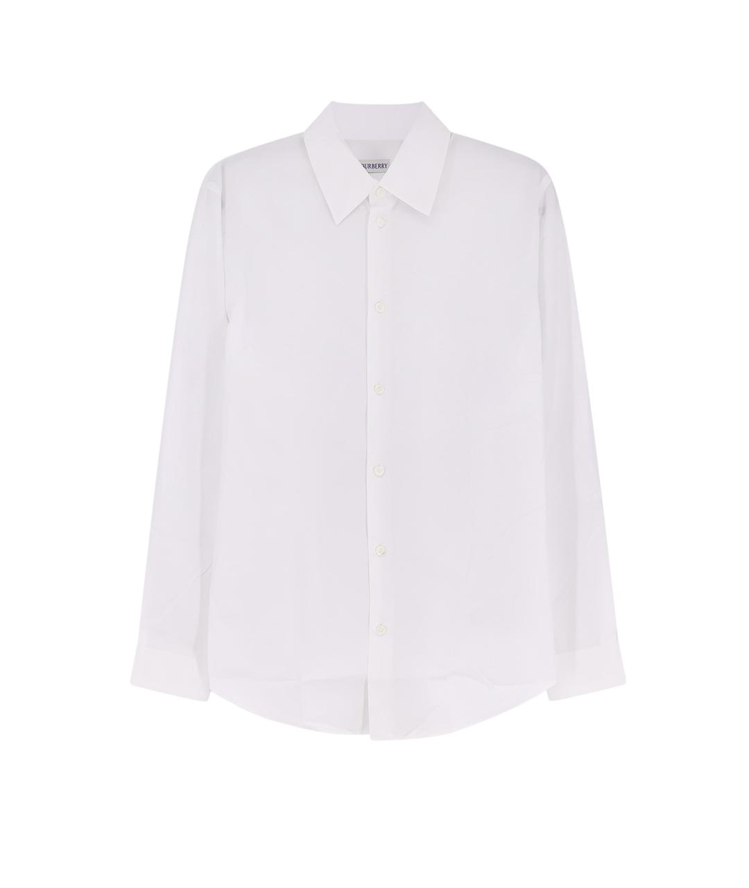 BURBERRY Белая хлопковая классическая рубашка, фото 1
