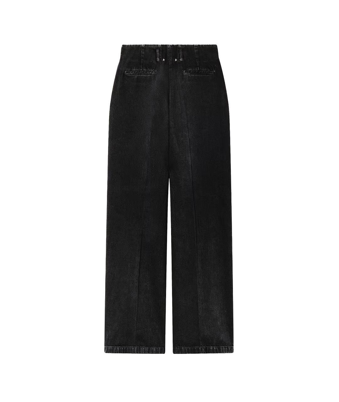 GOLDEN GOOSE DELUXE BRAND Черные хлопковые прямые брюки, фото 2
