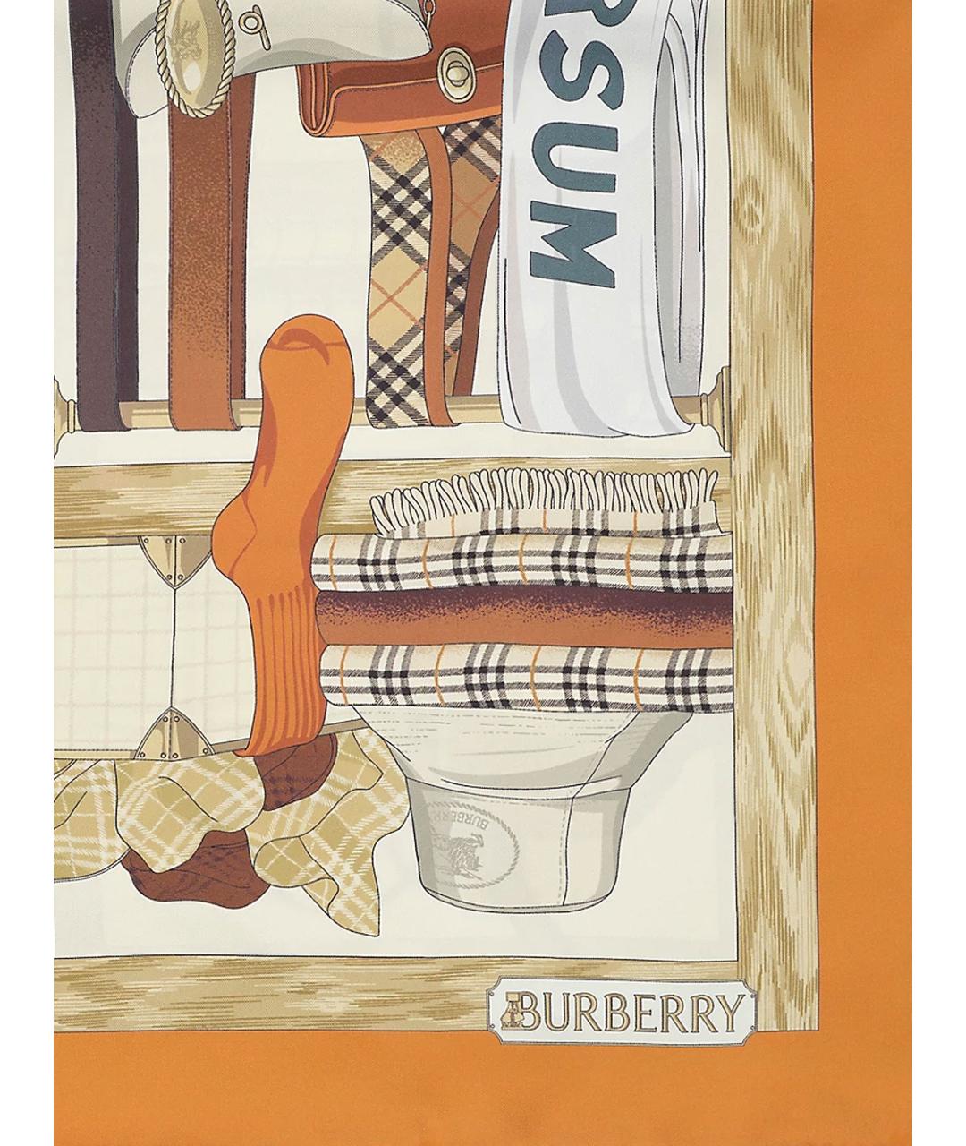 BURBERRY Мульти шелковый платок, фото 2