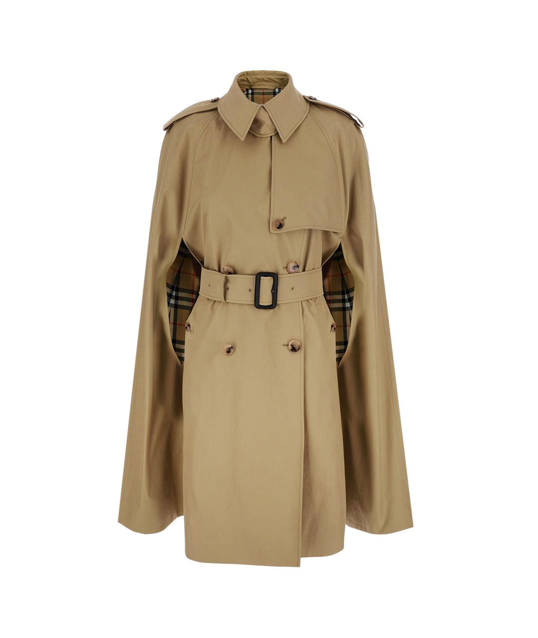 BURBERRY Бежевый хлопковый тренч/плащ, фото 1
