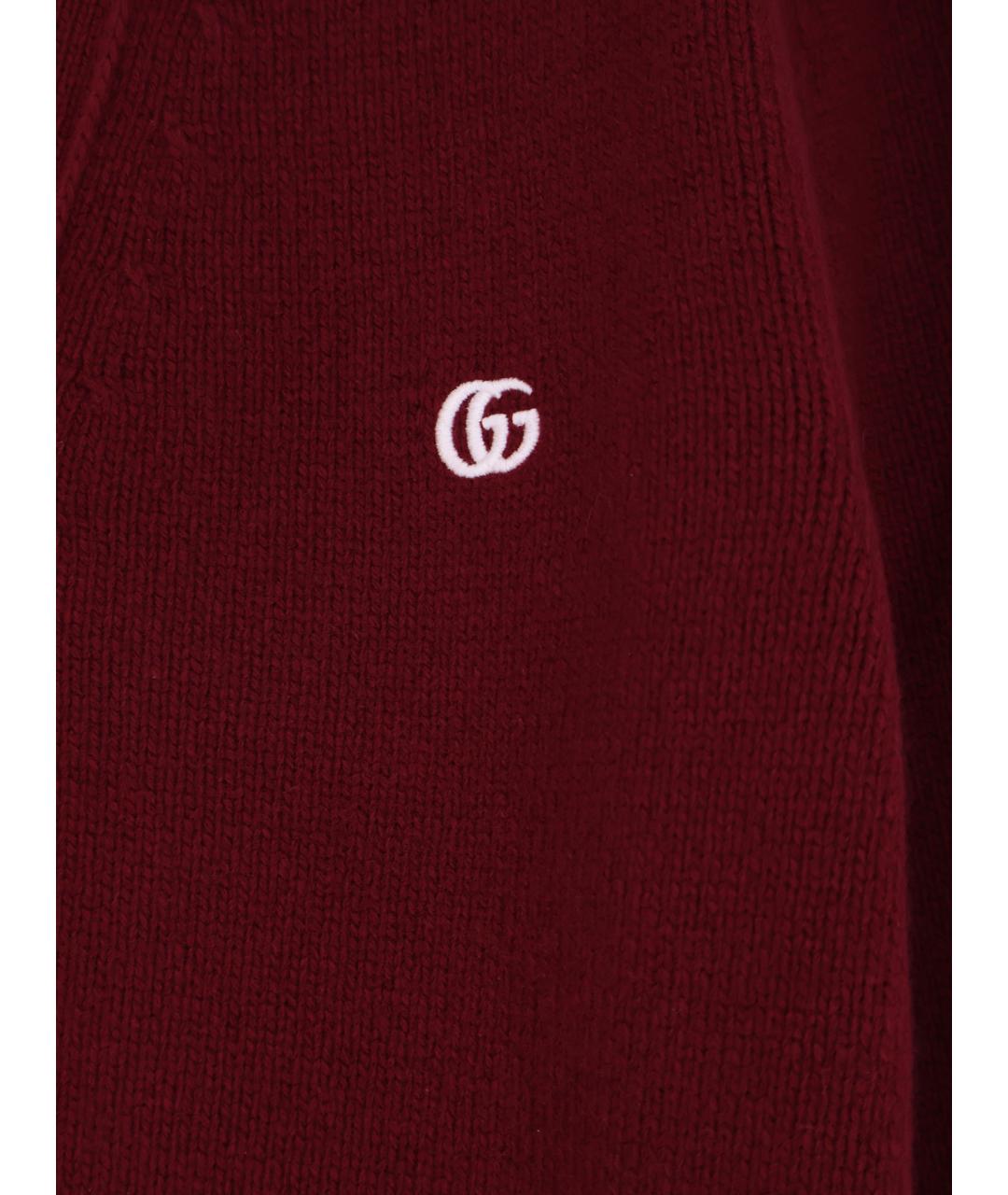 GUCCI Красный шерстяной кардиган, фото 3