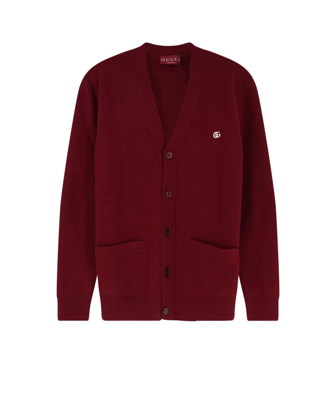 GUCCI Красный шерстяной кардиган, фото 1