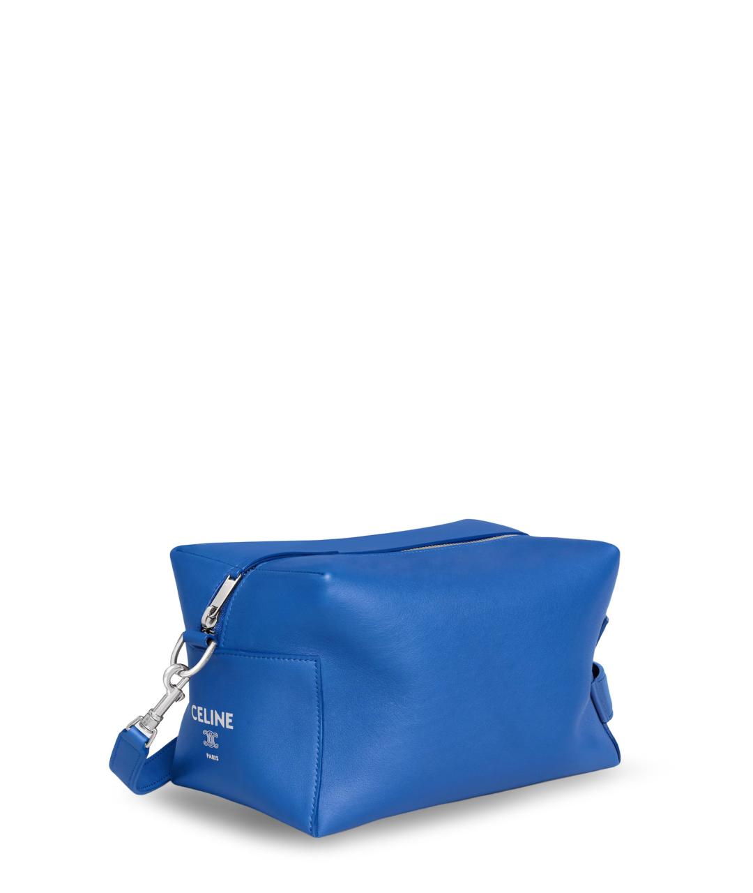 CELINE Синяя кожаная сумка на плечо, фото 3